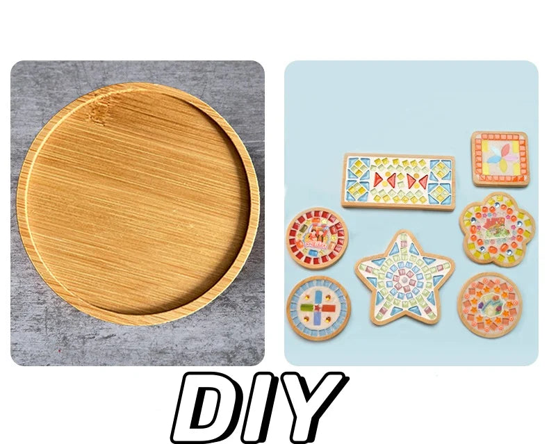 7Style Bamboo Cup Mat Geometry Shaped Tea Coffee Mug Drinks Holder Table Decor AntiFade Tabletop Protection Kitchen Home Coaster