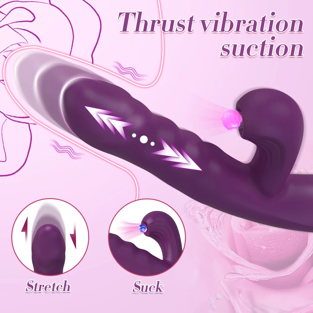 Powerful Thrusting Sucking Vibrator Female Sucker Clitoris Stimulator G Spot Dildo Massager Adult Goods Sex Toys Shop for Women