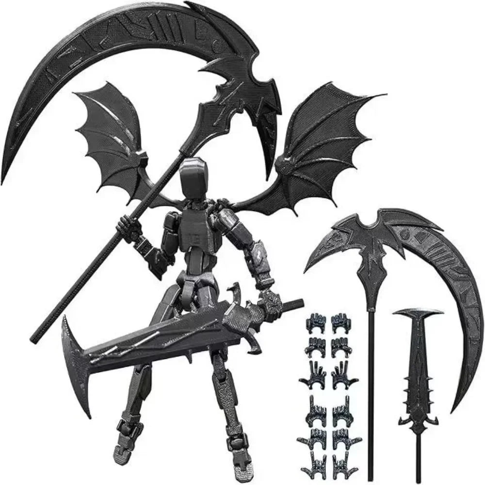 3D Printed Robot Model Reaper Robot Desktop Decoration 13 Action Model Multi-Jointed Movable Robot Dummy Action Model