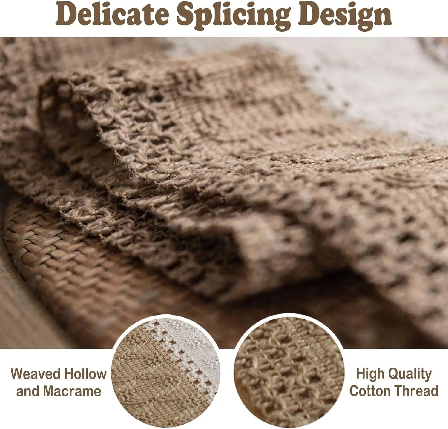 Boho Table Runner for Home Decor,Farmhouse Stripe Table Runner Collection,72 Inches Long Table Runner for Wedding Party Holiday