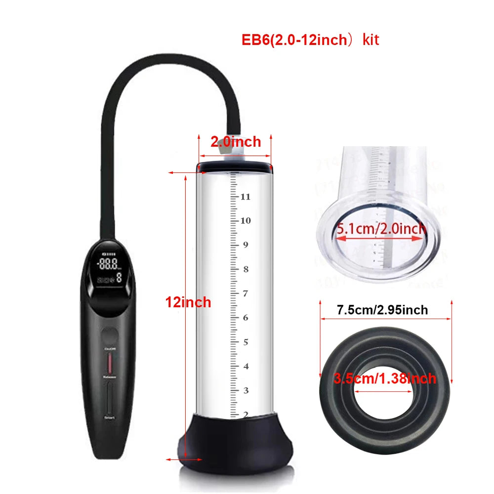 Automatic Penis Pump Penis Enlarger Vacuum Pump Sex Toys for Men Penile Bigger Trainer Adult Male Masturbator Penis Enlargement