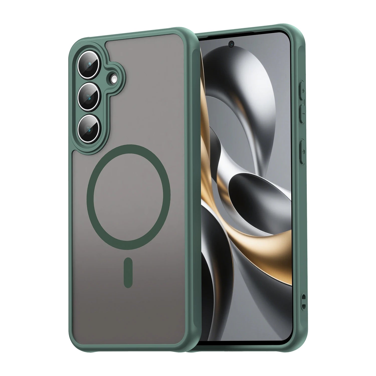 Translucent Frosted Shield Shockproof Case For Samsung Galaxy S25 FE Magnetic Wireless Charging TPU Frame Plastic Phone Cover