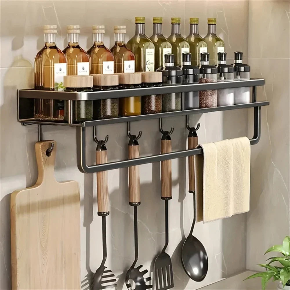 Kitchen Multifunctional Storage Rack Kitchen Table Items Organizer Shelf Cooking Items Wall Mounted Rack Kitchen Accessories