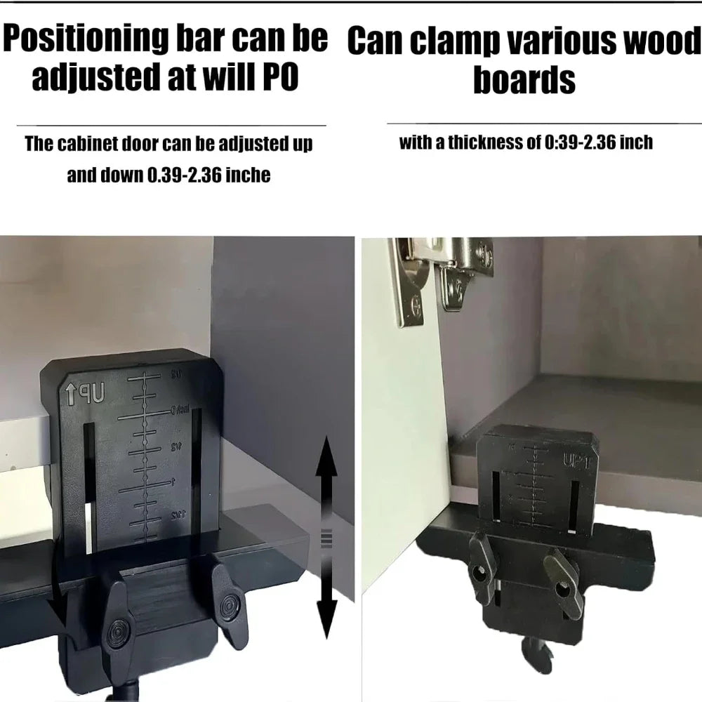1-4Pcs Cabinet Door Mounting Jig Cabinets Frame Clamp Multi Functional Woodworking Cabinet Door Installation Locator Tools