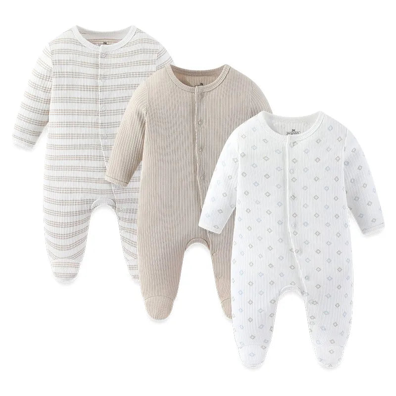 3PCS/Set Autumn Unisex Baby Rompers Cotton Soft Newborn Boy Girl Jumpsuit 2023 Infant Winter Onesies Clothes
