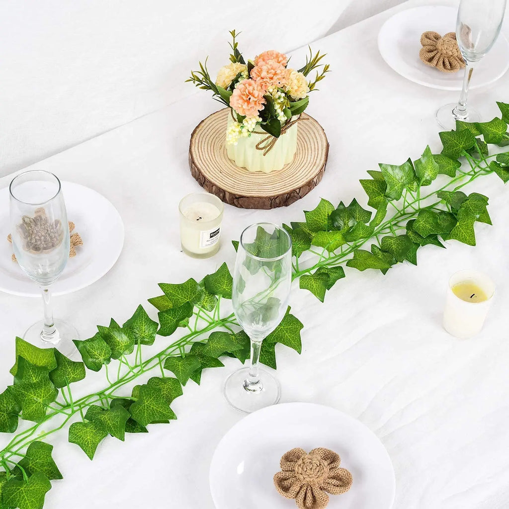 120/2m Artificial Ivy Leaf Rattan Creeper Leaves Vine Hanging Garland DIY Fake Flower Plant Garden Wedding Party Home Decoration