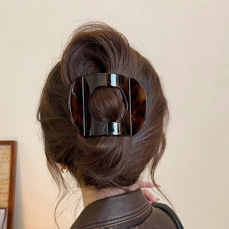 2025 New Korean Style French Flat Hair Clip Claws Hair Accessories Women's Spring Clip Leopard Hair Clip Top Simple Headpiece