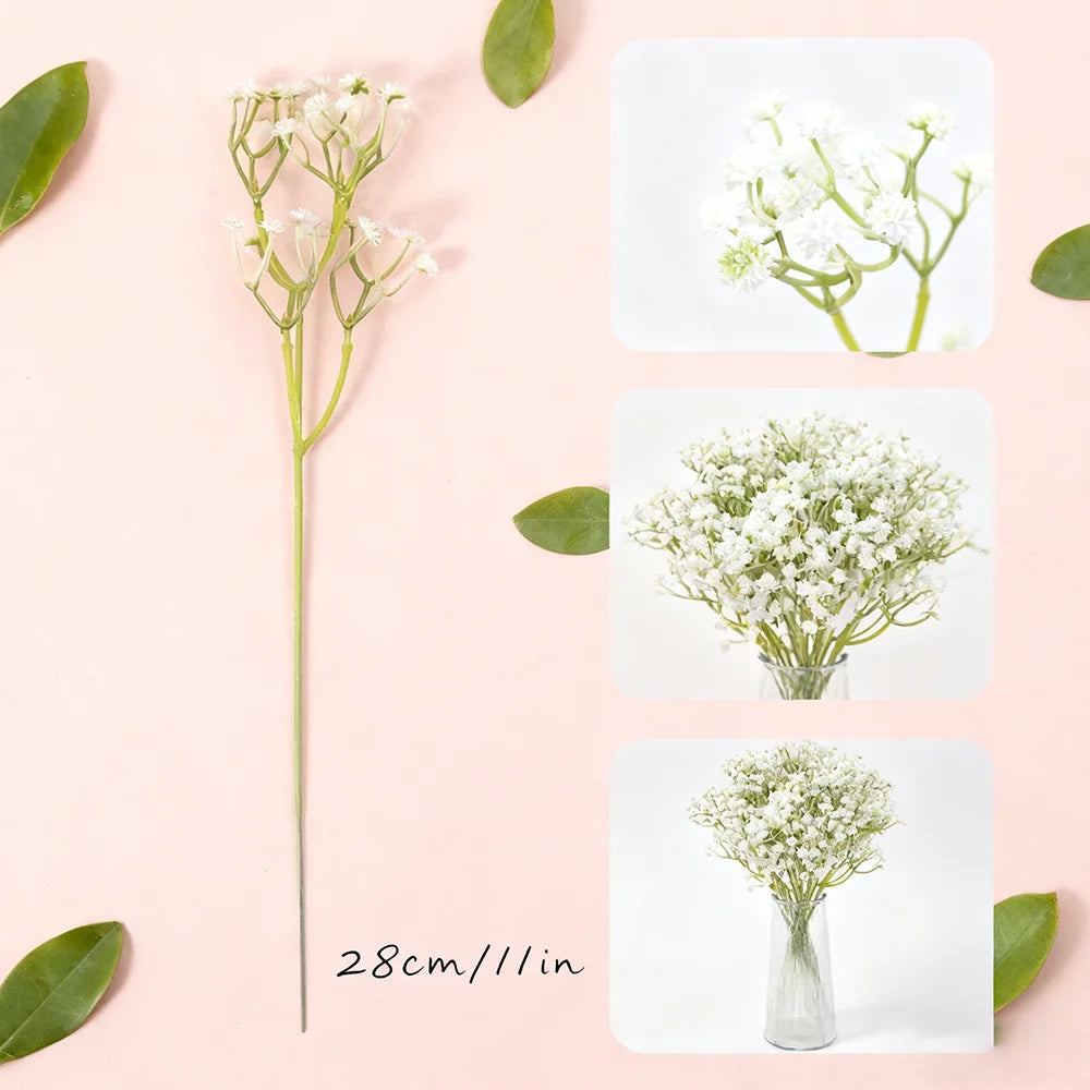 10/20/30Pcs Gypsophila Artificial Breath Flowers Bouquet for Wedding Bride Decoration Home Decor Ornament Fake Flowers DIY Gifts