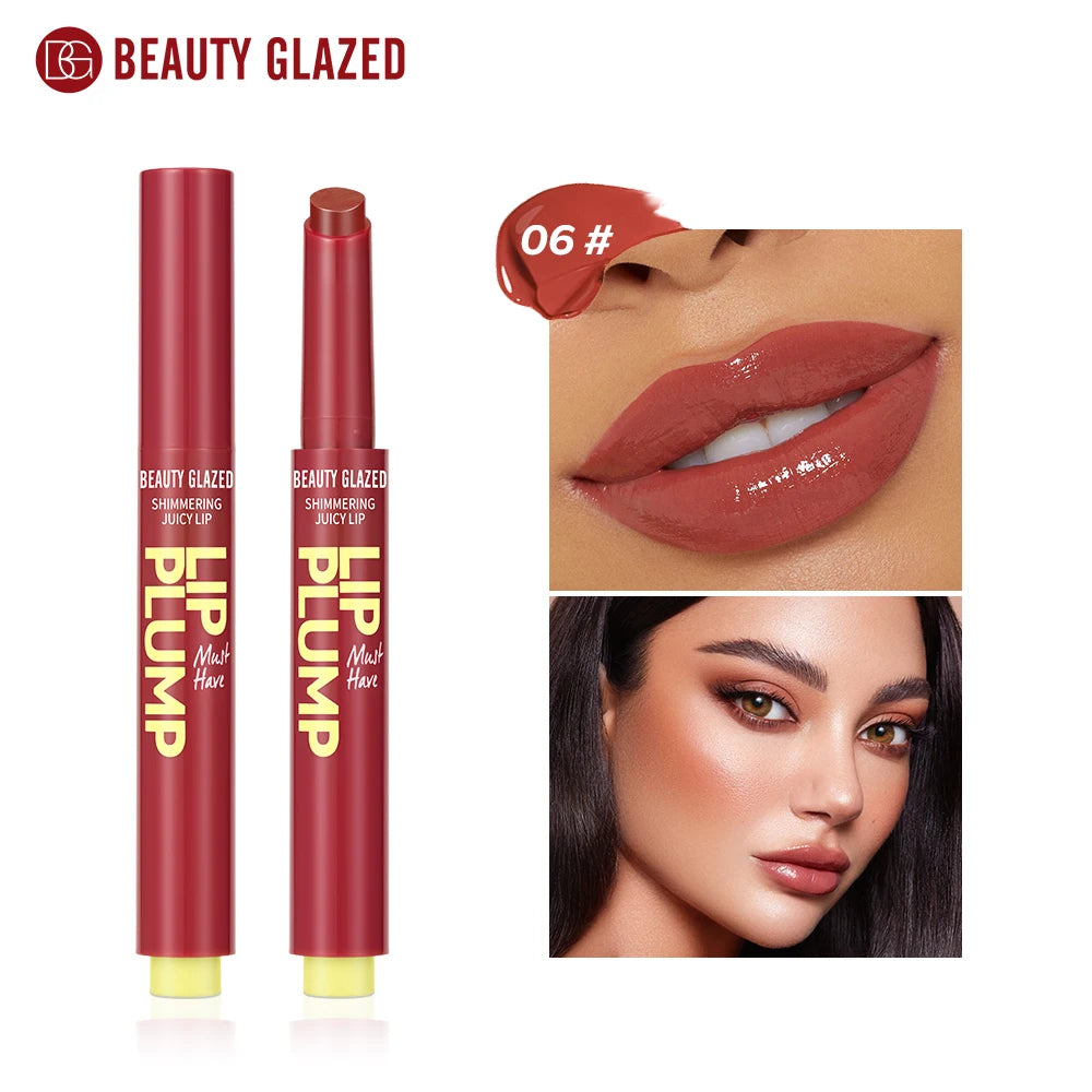2 Pcs/Set Lip Combo Set Lipstick + Lip Liner Long Lasting Waterproof Easy To Apply Lipstick Set Glossy Lipstick Lip Makeup