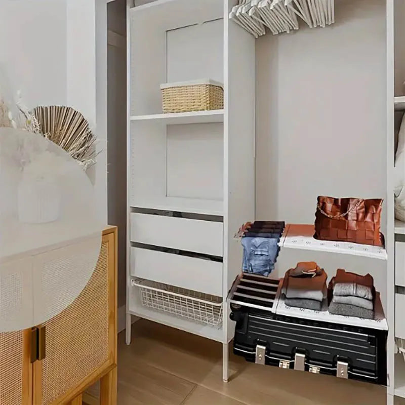 Expandable Divider Punch-free Retractable Layers Board for Wardrobe Storage Kitchen and Bathroom Shelf Dormitory Dividers