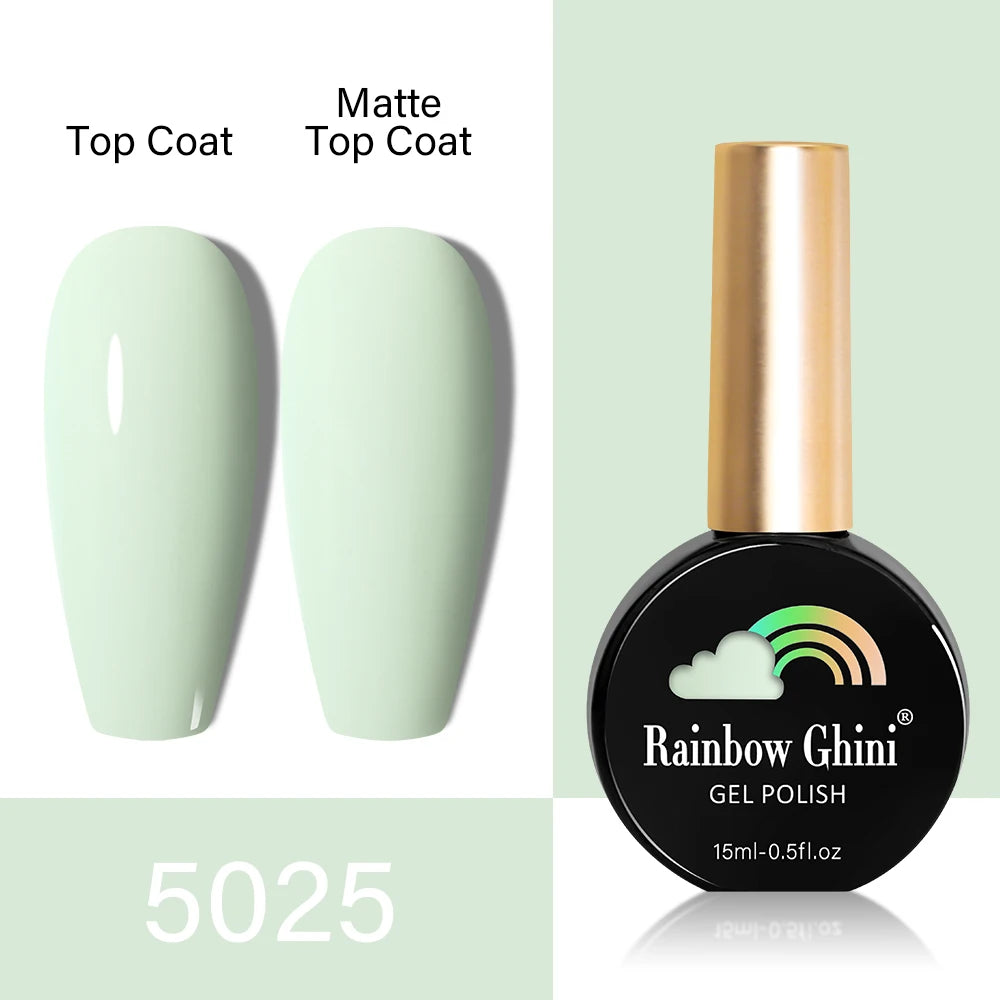 RG HEMA TPO FREE Neon Glitter Gel Nail Polish 15ml Nail Art Manicure Semi Permanent Gel Hybrid Varnishes Top Base Coat UV Nail