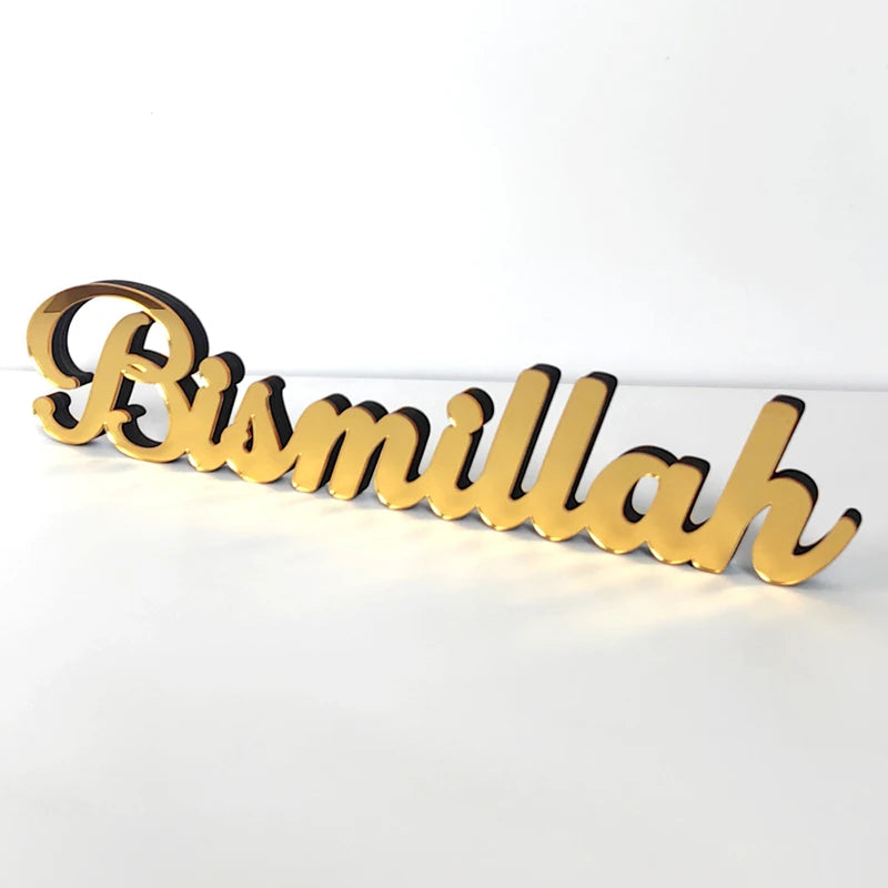Ramadan Bismillah Acrylic Wooden Ornament Eid Mubarak Home Decoration Islamic Muslim Party Supplies Alhamdulillah Mashallah