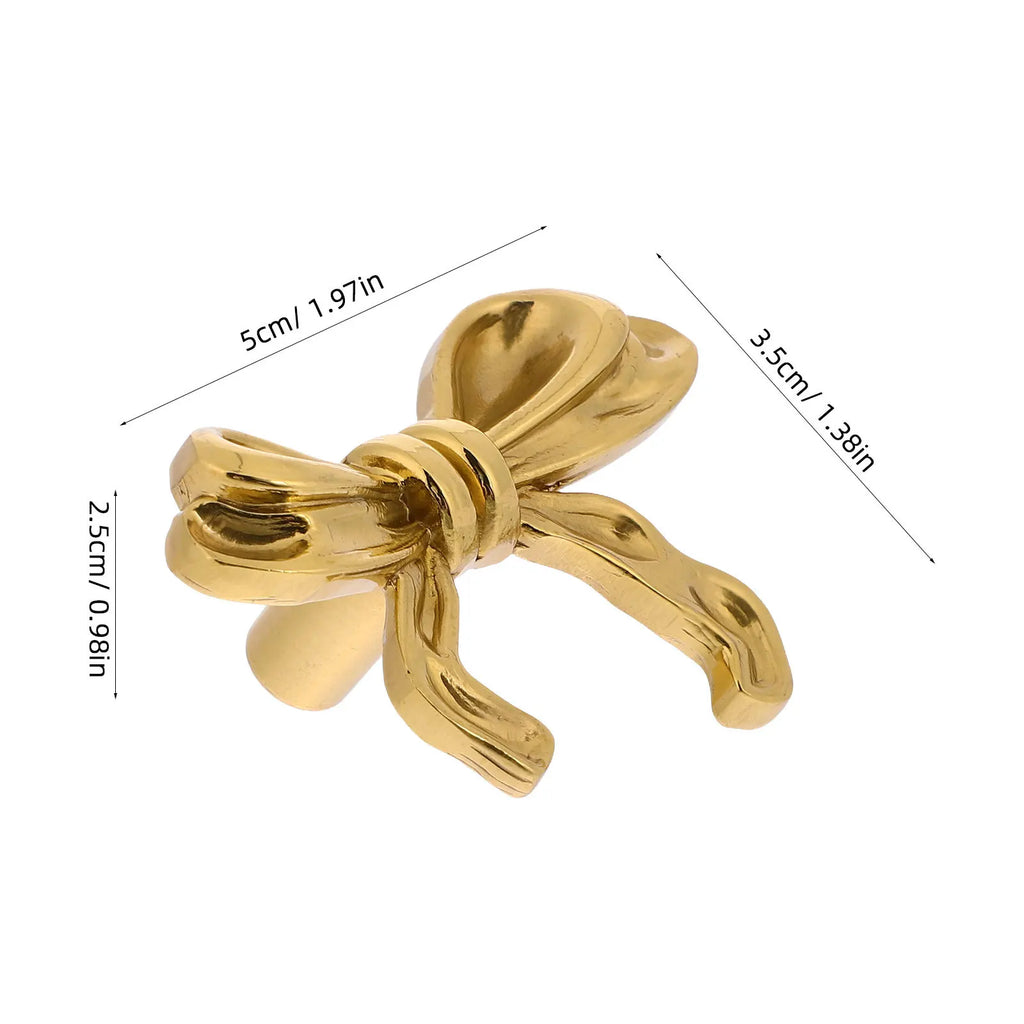 Brass Drawer Knobs Furniture H les Bow Copper Cupboard Cabinet Dresser Door Hardware Metal Closet Kitchen Storage