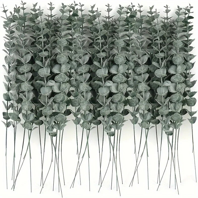 10/20pcs Realistic Artificial Eucalyptus Stems Wedding Decoration Festival Party Table Office Home Room Decoration Accessories