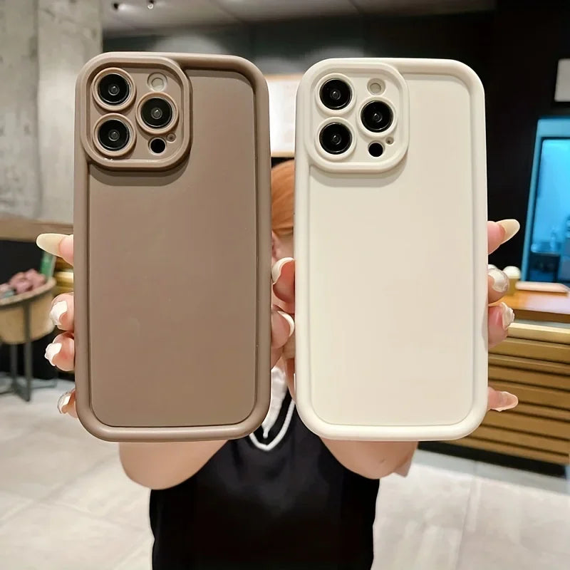 Luxury Candy Color Silicone Case For iPhone 11 13 12 14 15 16 17 Pro Max 15 Pro XS XR XS Max 7 8 PLUS 16E SE Shockproof Cover