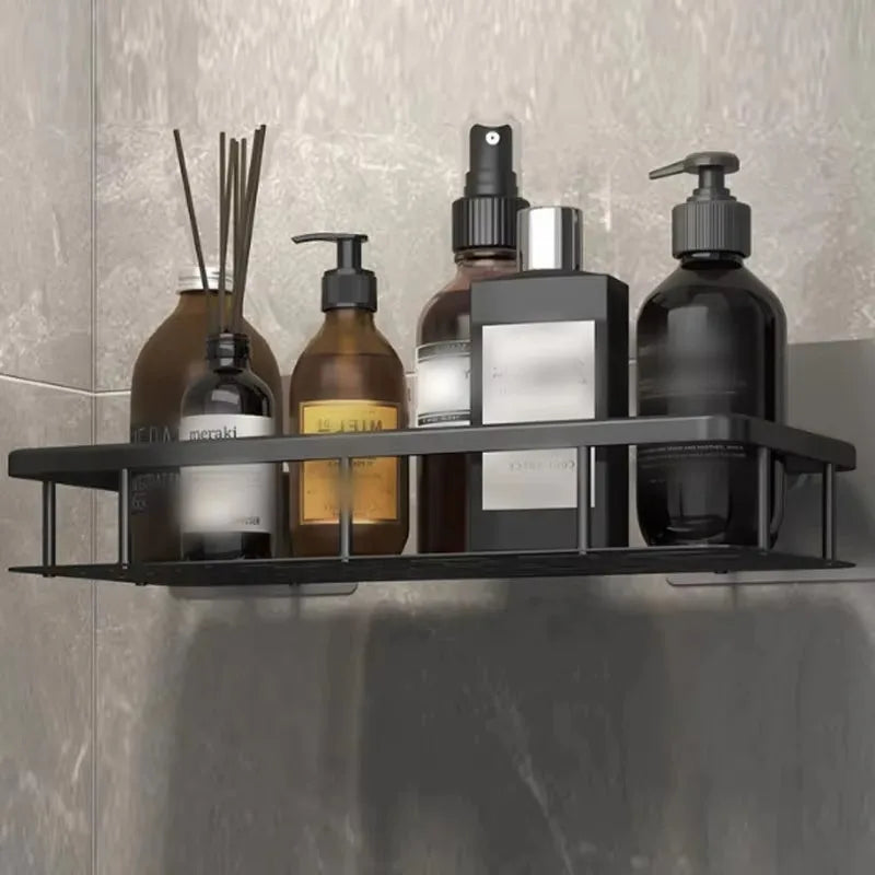 Bathroom Shelf Makeup Storage Organizer Shampoo Rack Shower Shelf Bathroom Accessories No Drill Wall Shelf