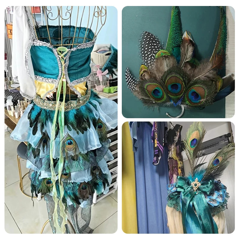 18pcs Big Eye Peacock Feathers Decoration For Vase Salon Bus House Hats Crafts Carnival Trim Long Plumas Adult Natural 25-30cm