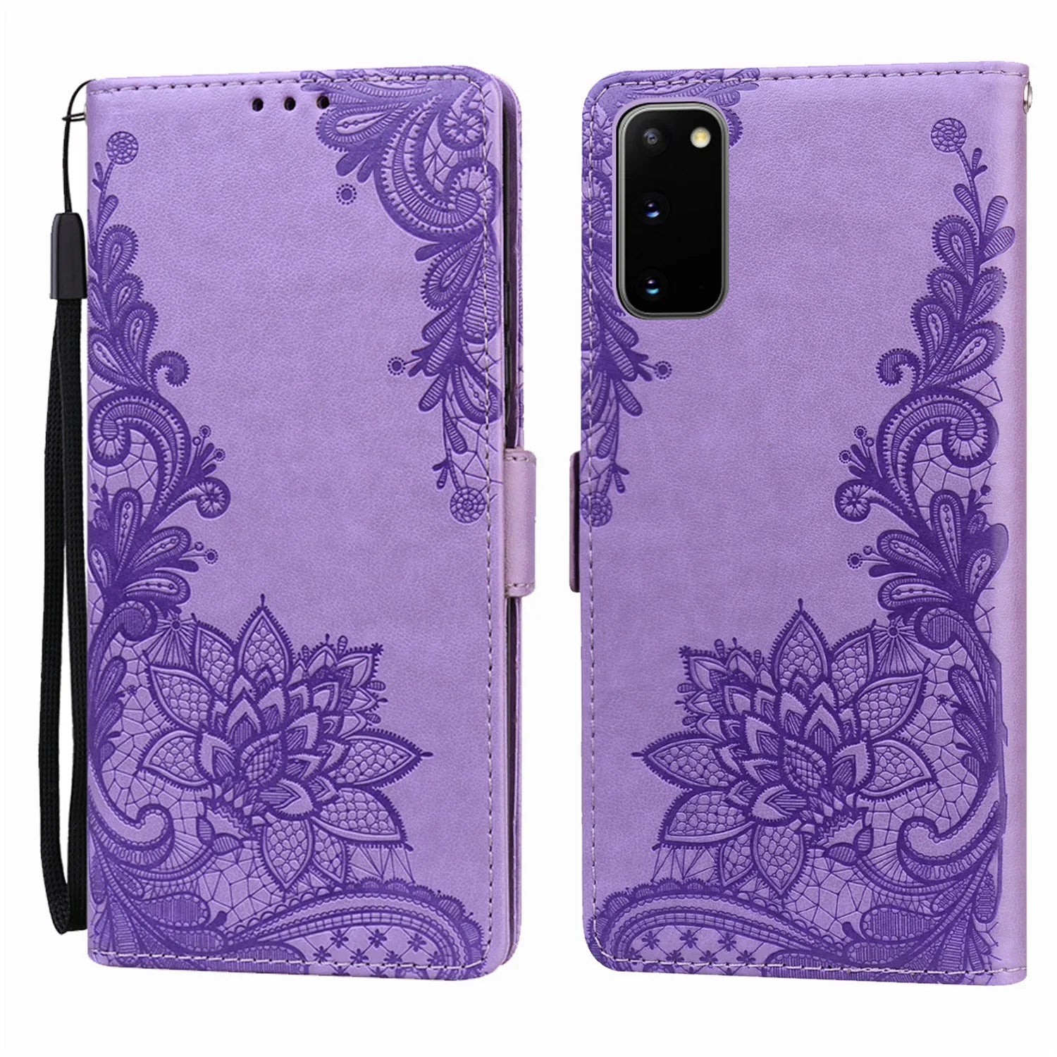 Leather Flip Phone Case For Samsung Galaxy A03S A13 A23 A33 A53 A02S A12 A22S A32 A42 A52 A72 Luxury Emboss Wallet Bracket Cover