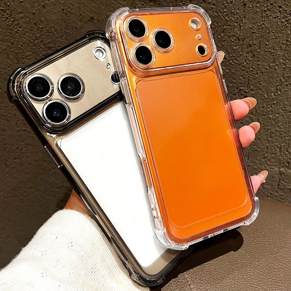 Luxury Shockproof Clear Phone Case For iPhone 17 16 15 14 13 12 11 Pro X XR XS Max Plus Air Soft Transparent Bumper Cases Cover