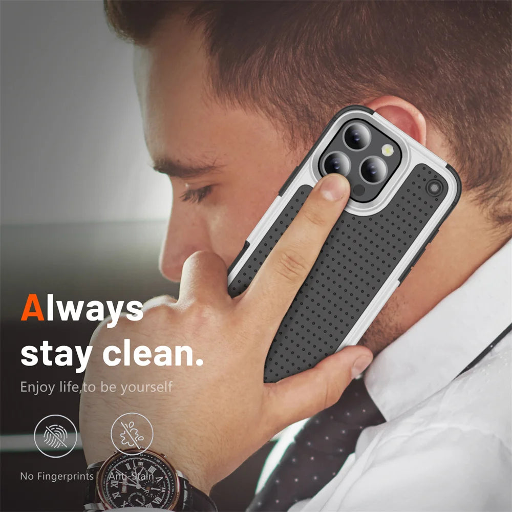 Military Grade Armor Phone Case For iPhone 16 15 14 Plus 13 12 11 Pro Max X XR XS Max 7 8 Plus SE 2022 Shockproof Cover Bumper