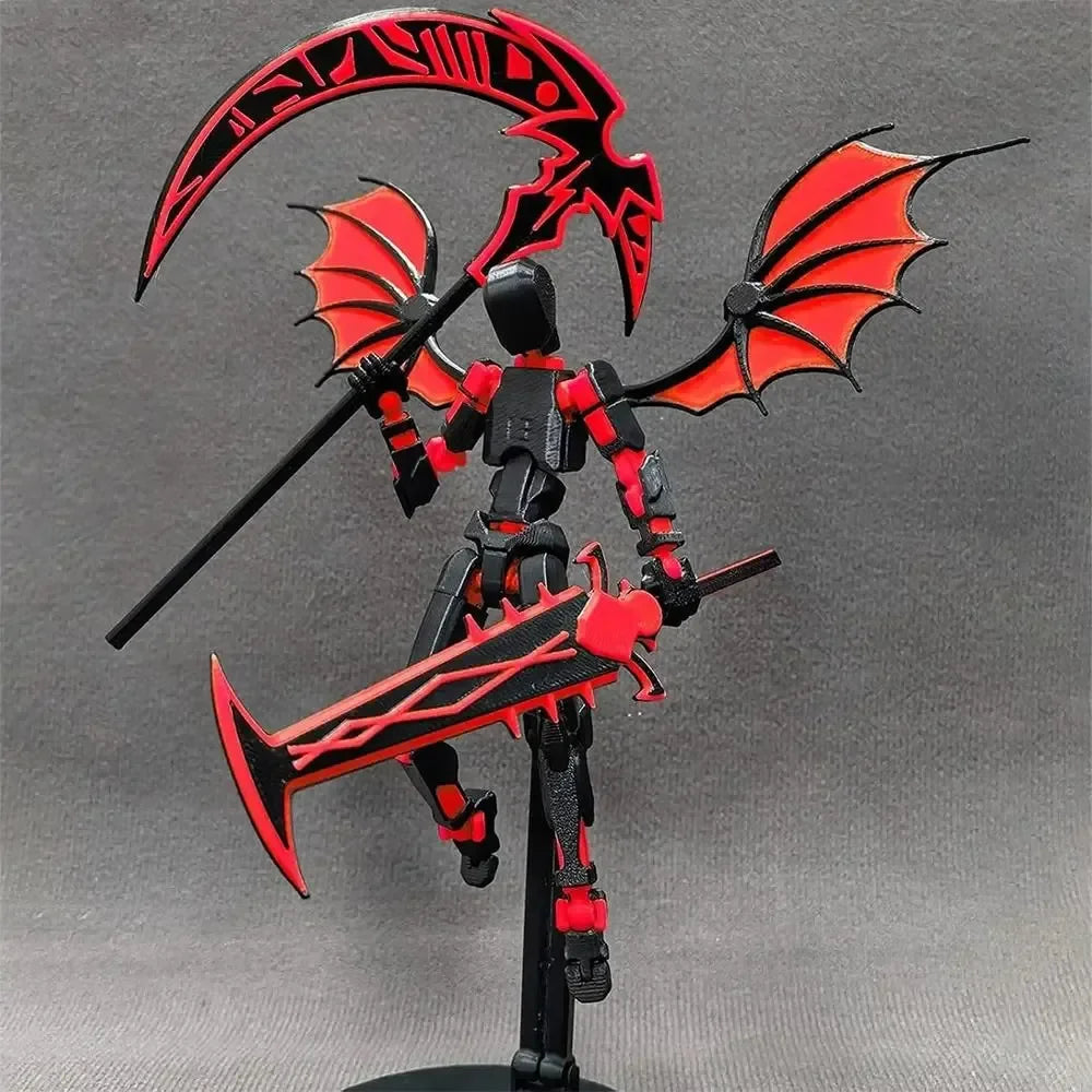 3D Printed Robot Model Reaper Robot Desktop Decoration 13 Action Model Multi-Jointed Movable Robot Dummy Action Model