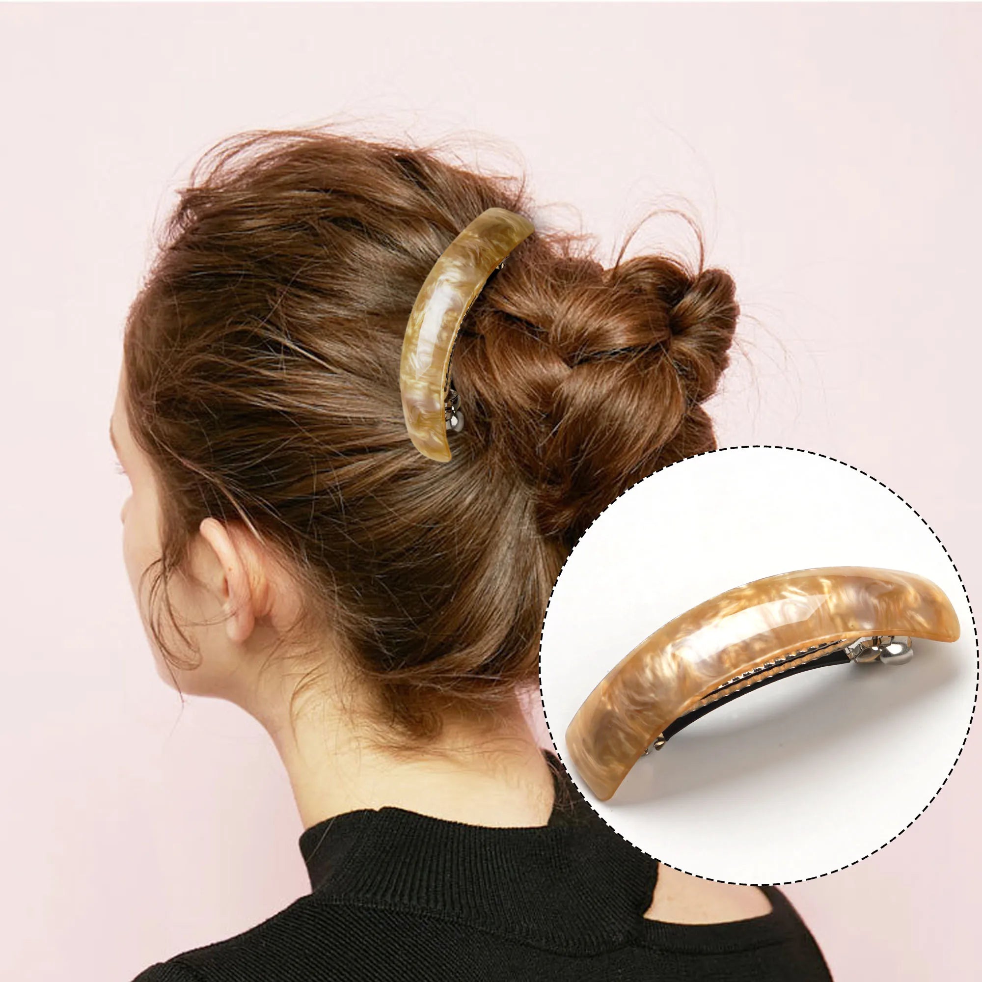 3Pcs Beautiful French Hair Lines Simple Retro Classic Large Snap Barrettes hair accessories ,large hair barrettes for women