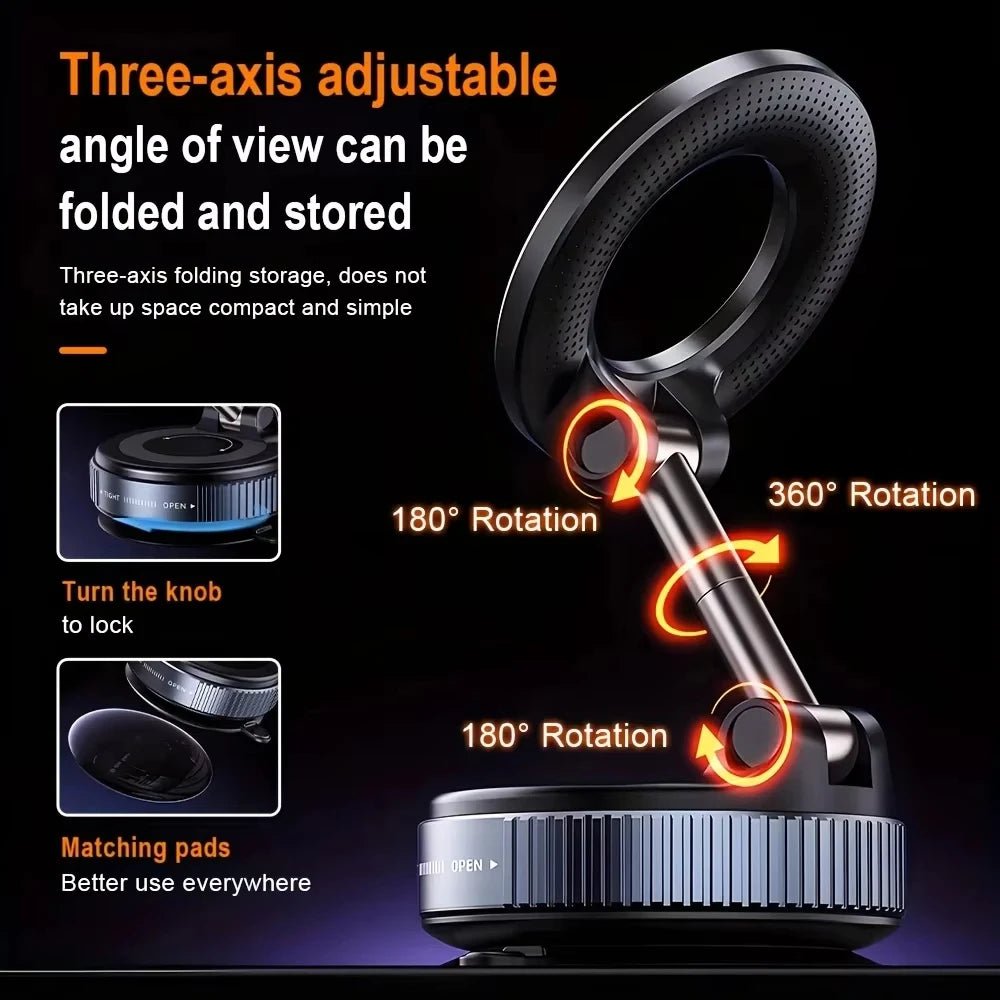 Xiaomi MIJIA CAR Phone Magnetic Stand Multi-Functional Vacuum Adsorption Stretching And Folding 360° Rotate Navigation Stand