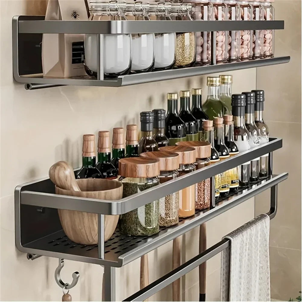 Kitchen Multifunctional Storage Rack Kitchen Table Items Organizer Shelf Cooking Items Wall Mounted Rack Kitchen Accessories