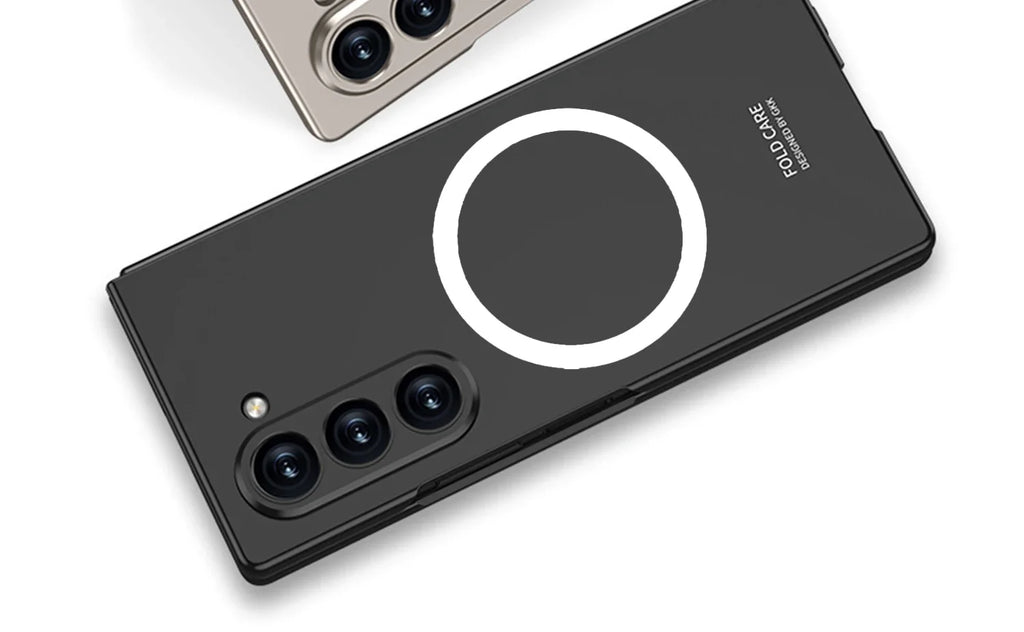 Magnetic Wireless Charging Phone Case For Samsung Galaxy Z Fold 7 6 5 Ultra-thin With Glass Film Z Fold7 Fold6 Protective Cover