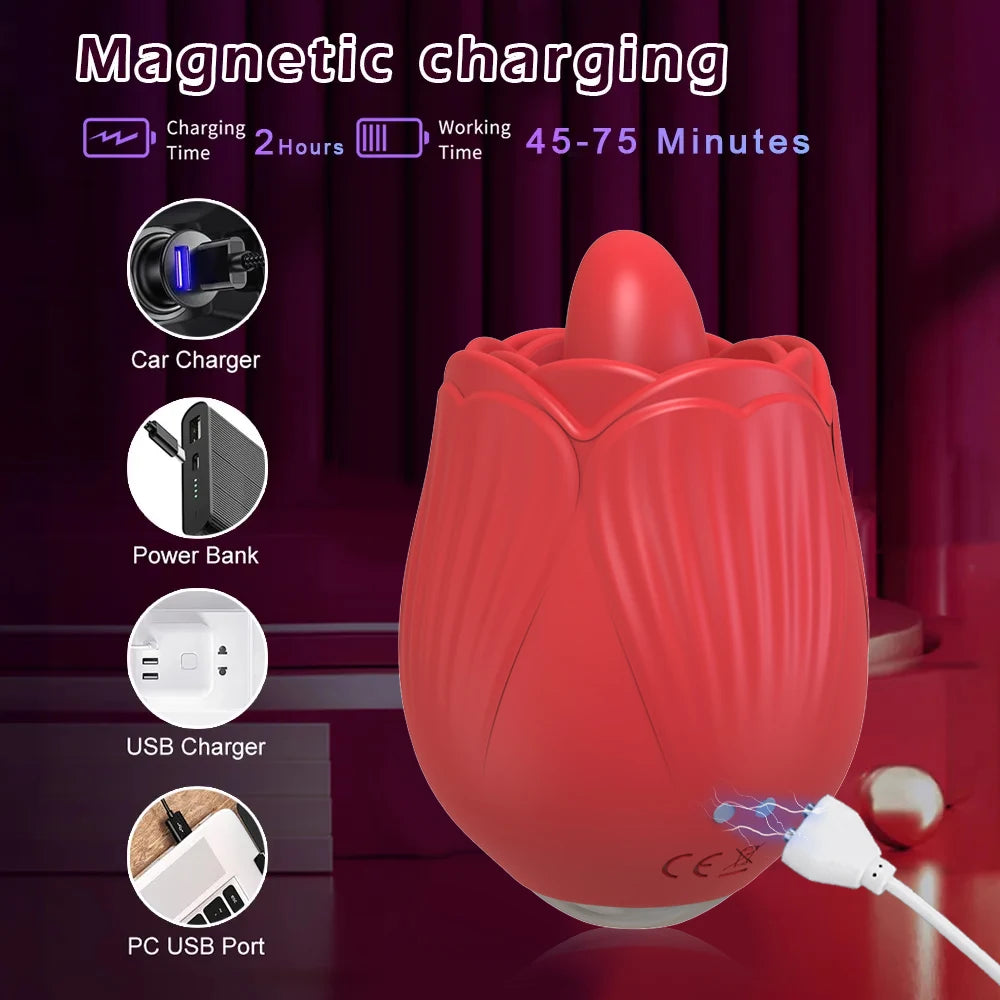 Tongue Licking Clit Vibrator for Women Swing Wiggle Clitoris Nipples Stimulator Female Masturbator Adult Goods Sex Toy for Women