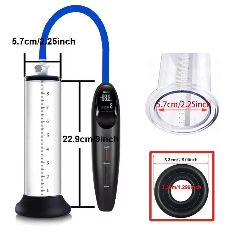 Electric Acrylic Penis Pump Vacuum Pump For Penis Male Penis Enlargement Pump  Penile Training Extender Cock Dick Pump For Men