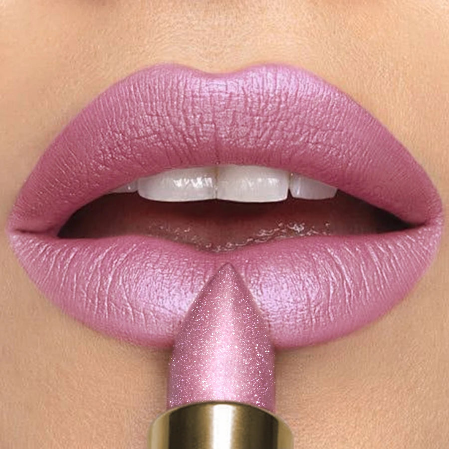 16 Colors 1PC Metallic Glitter Shiny Lipstick Lip Tint,Waterproof Lip Senior Matte Lip Makeup Gifts for Women Cosmetic Lip Glaze