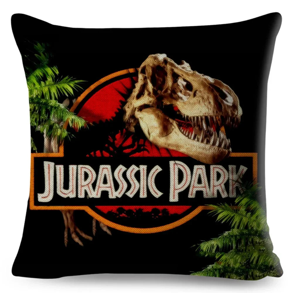 50 style Jurassic Park Logo Cushion Cover for Sofa Home Children Room Decor Dinosaur Print Pillowcase Polyester Pillow Case