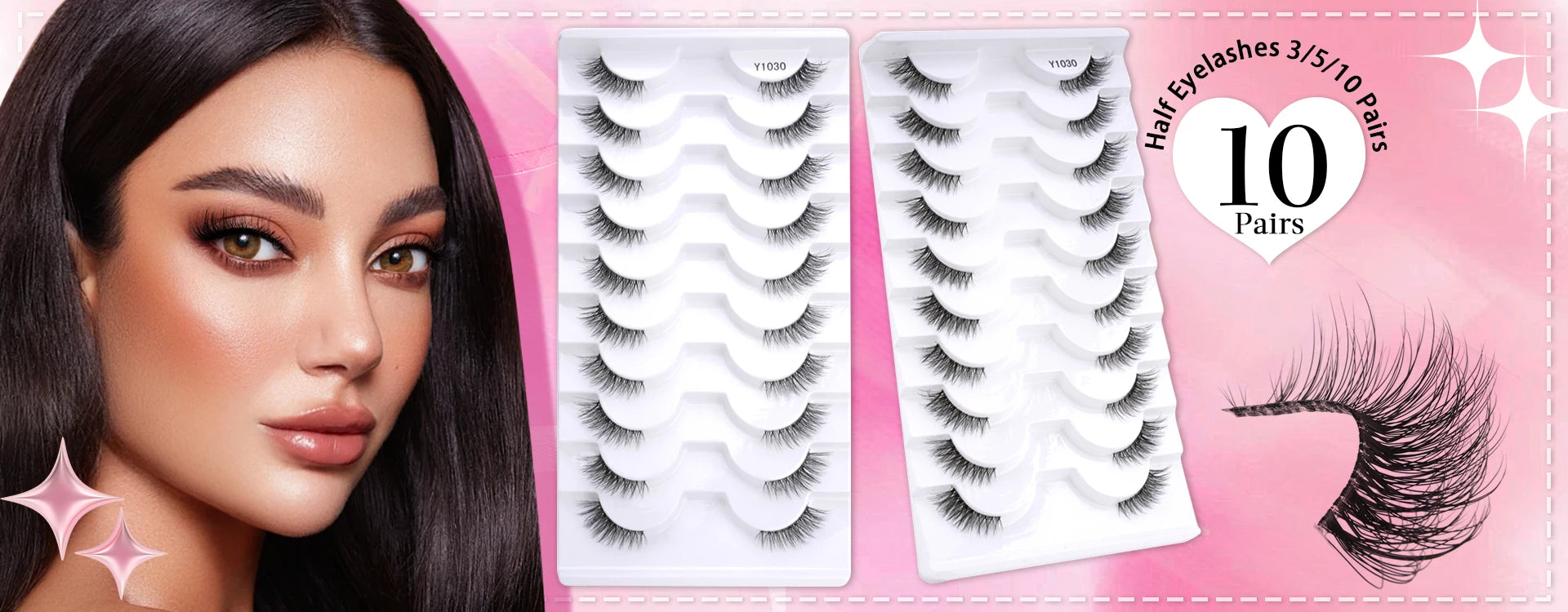 1 Pair Reusable Magnetic Eyelashes Tweezers Set Faux Mink Lashes Handmade 3D Natural False Eyelashes and Magnetic Tweezers Set