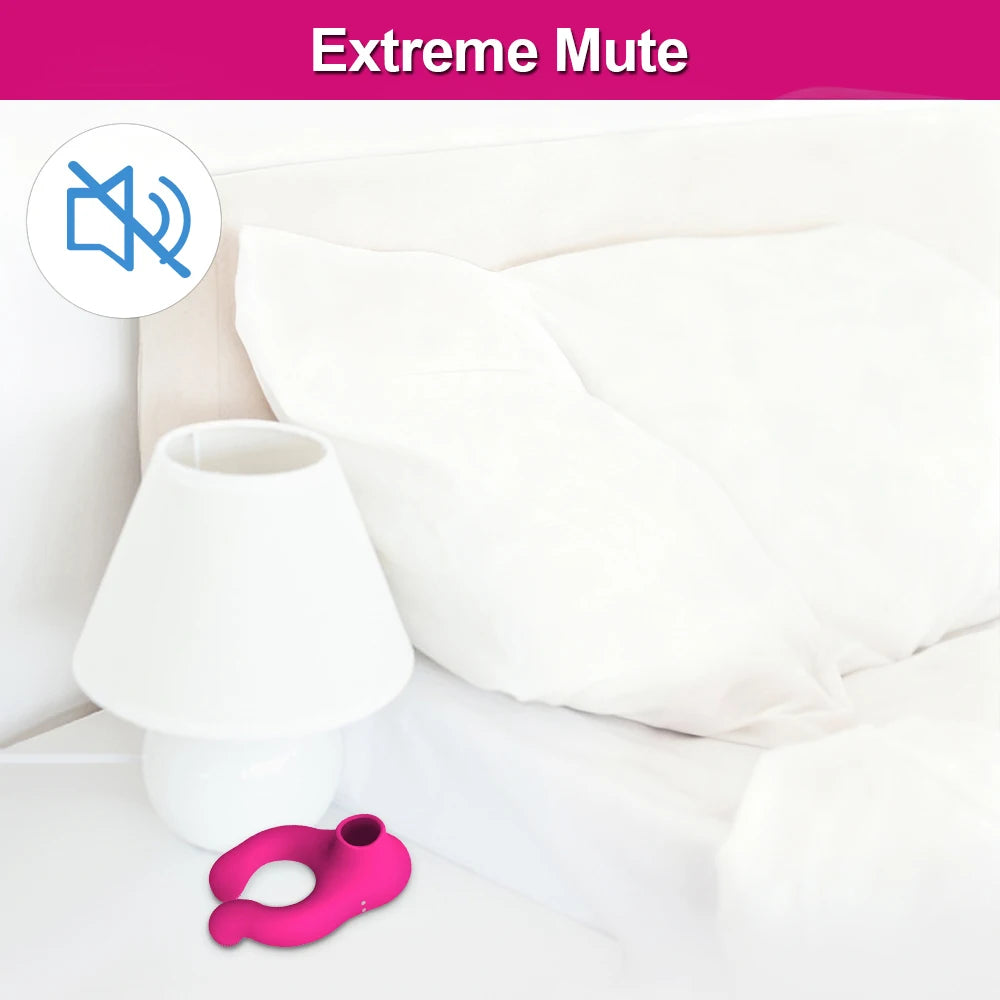 Penis Cock Ring Vibrator for Men Delay Ejaculation Stimulator Clit Sucker Dick Enlarger Ring Sex Toy for Men Couples Adult Goods