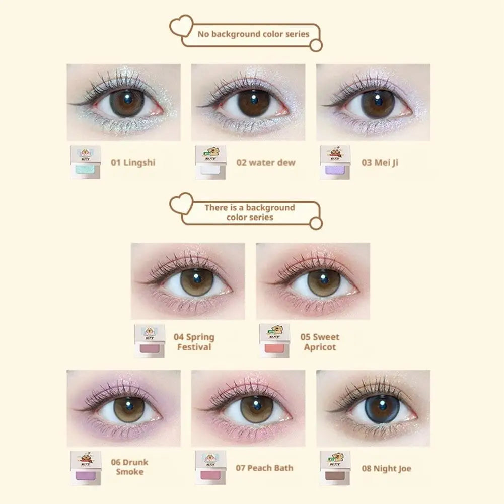 RMT Capybara Joint Single-color Eyeshadow Matte Eyeshadow Make Up Palette Metallic Shades Ideal Eyeshadow Make Up Palette