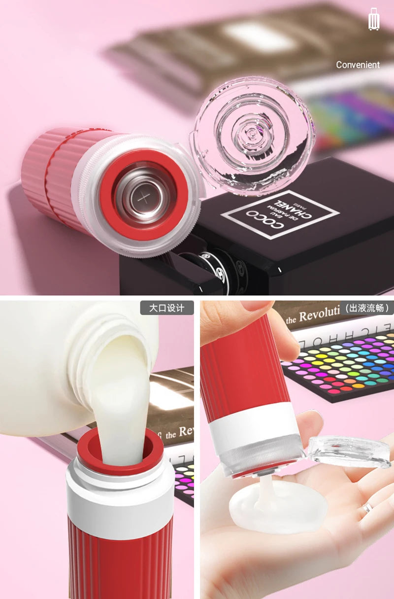 8PCS SiliconeTravel Bottles Travel-Sized Toiletries Travel Containers Leak-Proof Silicone Squeeze Travel Essentials Cream Jar