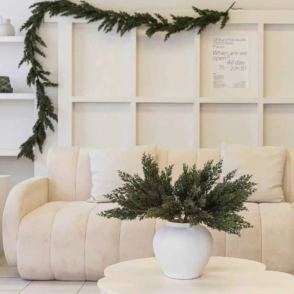 Artificial Plant Leaves Christmas Tree Party Home Room Table Decoration Outdoor Yard Garden Material Wedding Flower Diy Gift Box