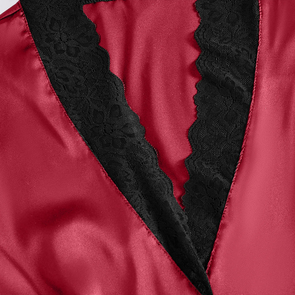 4-Piece Set Ladies' Sleepwear Sexy Sleepwear Women Suspender With Chest Cushion Nightgown Bathrobe Home Wear Women'S Pajamas