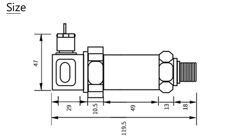 0-1bar 10bar 1.6Mpa Pressure Sensor Transmitter 4-20mA 0-5V 10V RS485 Output Water Gas Oil Liquid Pressure
