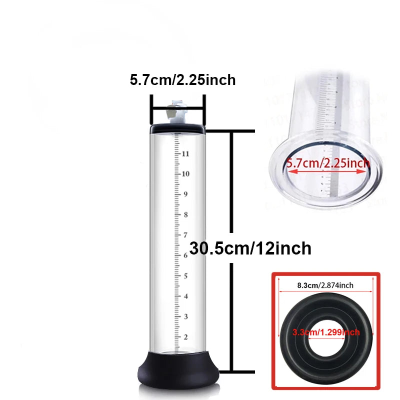 Electric Acrylic Penis Pump Vacuum Pump For Penis Male Penis Enlargement Pump  Penile Training Extender Cock Dick Pump For Men