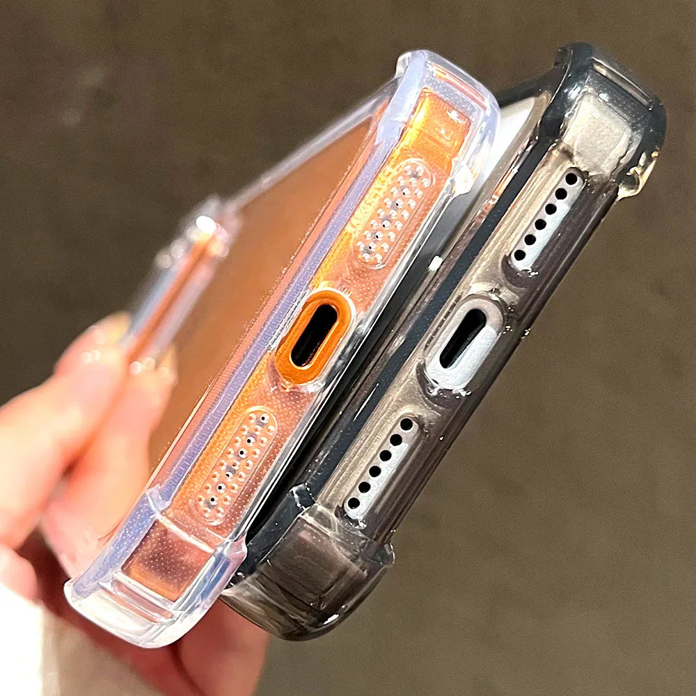 Luxury Shockproof Clear Phone Case For iPhone 17 16 15 14 13 12 11 Pro X XR XS Max Plus Air Soft Transparent Bumper Cases Cover