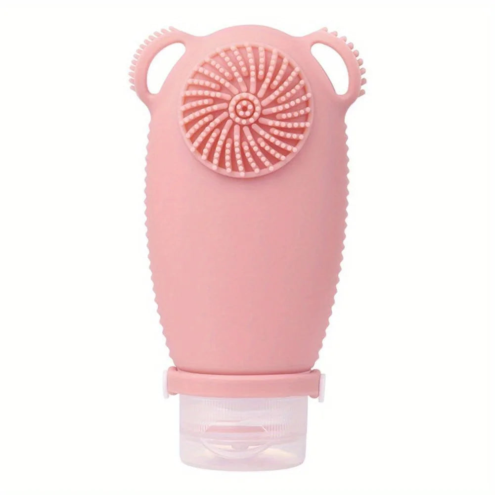 100ml Silicone Refillable Bottles Shower and Bath Brush Travel Portable Shampoo Cosmetic Lotion Refillable travel bottle