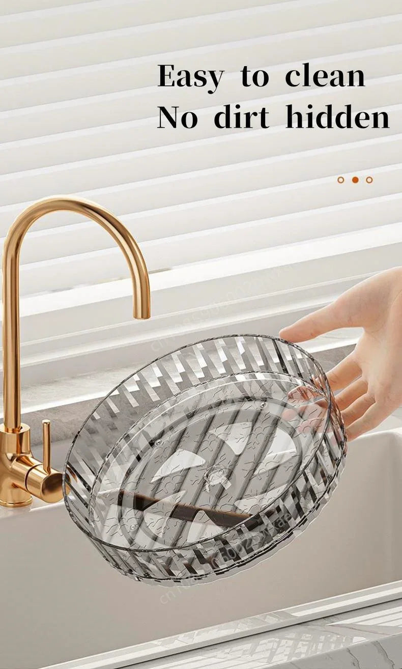 360 Rotating Tray Spice Rack Pantry Cabinet Turntable With Base Storage Bin Kitchen Organizer For Seasoning Cosmetic Storage Box