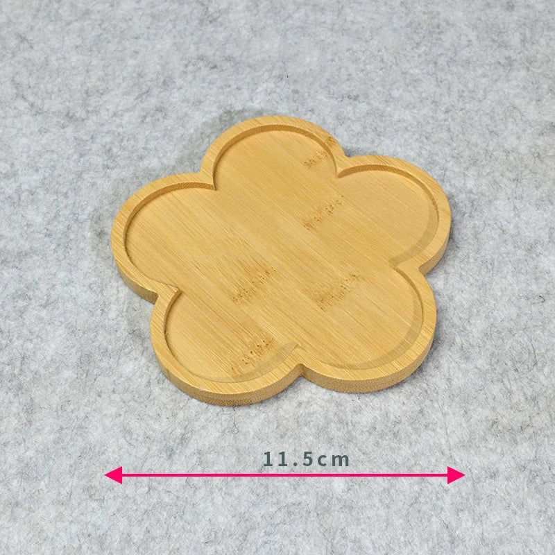 7Style Bamboo Cup Mat Geometry Shaped Tea Coffee Mug Drinks Holder Table Decor AntiFade Tabletop Protection Kitchen Home Coaster