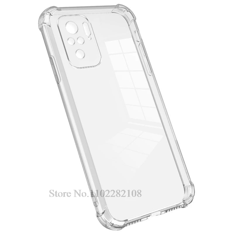 Clear Cover For Xiaomi Redmi Note 10 11 12 4G 10s 11s 12s 12 Pro A1 A2 Plus 10 2022 10C 12C 13 13C 5G Transparent Silicone Case