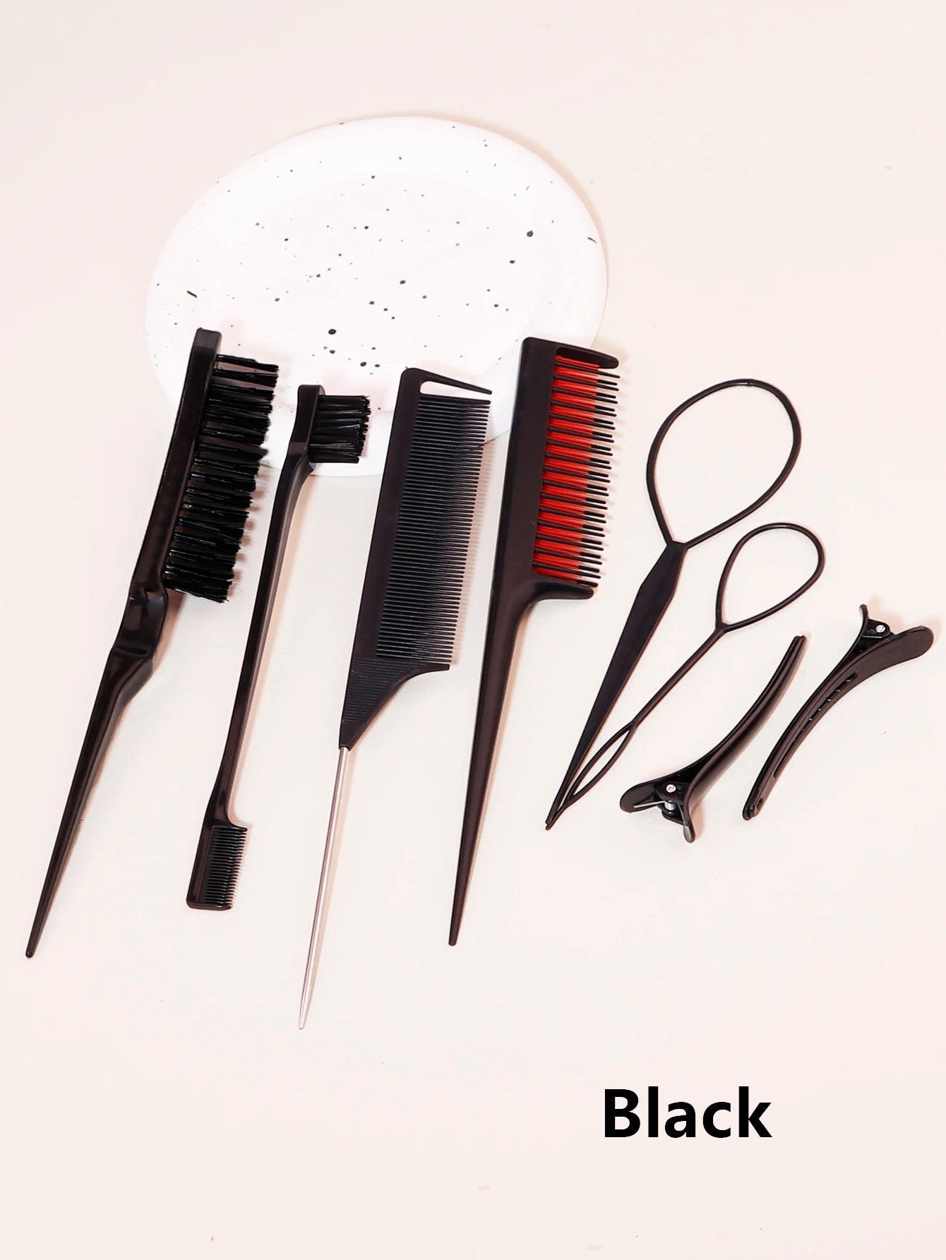 8-piece hair styling comb set with triple tear comb mouse tail comb edge brush hair salon accessories Special for real hair wigs