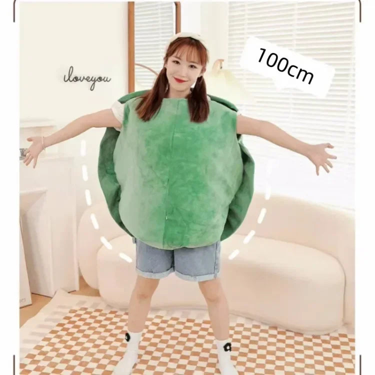 Wearable Turtle Shell Pillow Creative Soft Tortoise Back Pillow Plush Body Giant Cushion Adult Dress Up Gift Bedroom Decoration