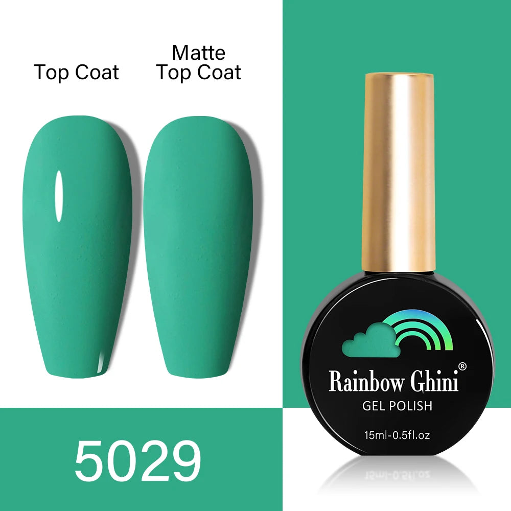 RG HEMA TPO FREE Neon Glitter Gel Nail Polish 15ml Nail Art Manicure Semi Permanent Gel Hybrid Varnishes Top Base Coat UV Nail