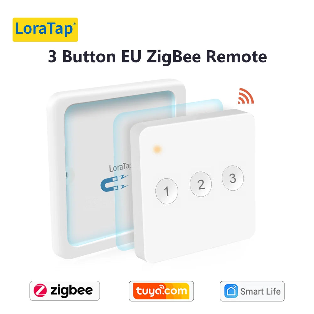 Tuya Smart Life ZigBee 3.0 Wireless Portable Pushbutton 1,2,3,4 Gang Remote Controller Scene Switch
